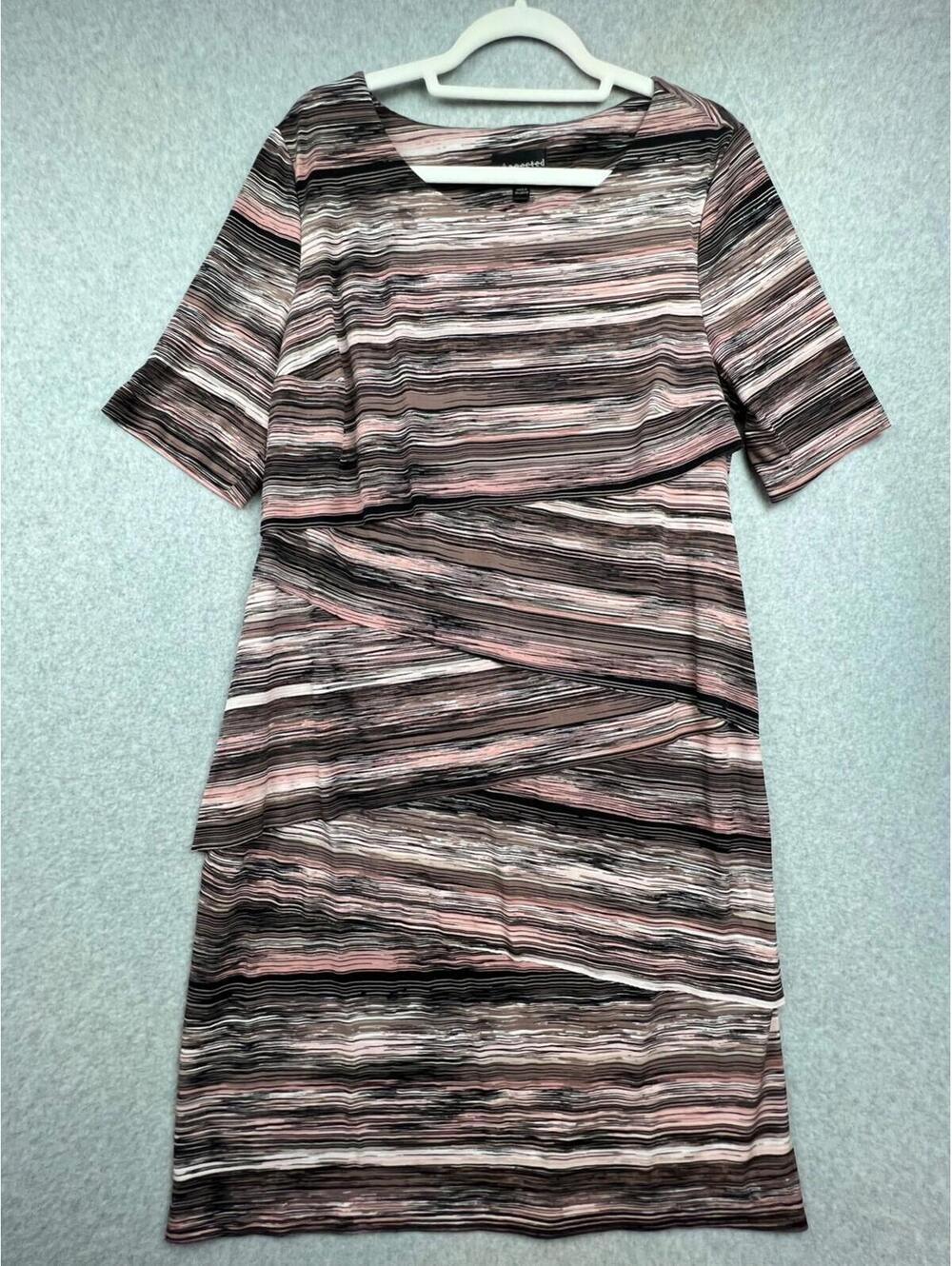 Connected Apparel Bodycon Dress Asymmetrical Womens Plus Size 14W Classy Sexy - Picture 1 of 13